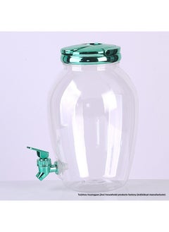 Factory Wholesale Plastic Cold Water Bucket With Faucet Cold Water Bottle Pe Transparent Wine Jar Juice Bottle Electroplating Process-Color:Gold-Capacity:4.4L