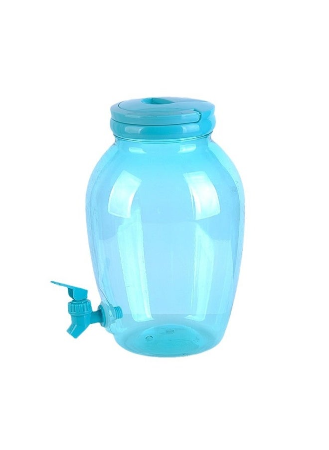 Generic - Factory Wholesale Plastic Cold Water Bucket With Faucet Cold Water Bottle Pe Transparent Wine Jar Juice Bottle Electroplating Process-Color:Gold-Capacity:4.4L - Image 1
