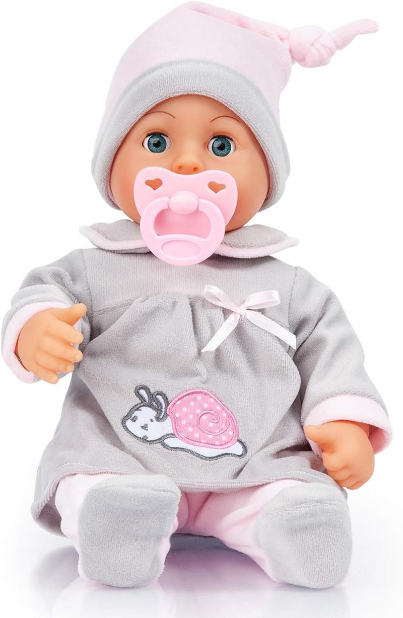 Bayer Design First Words 15" Baby Doll in Grey - Image 2
