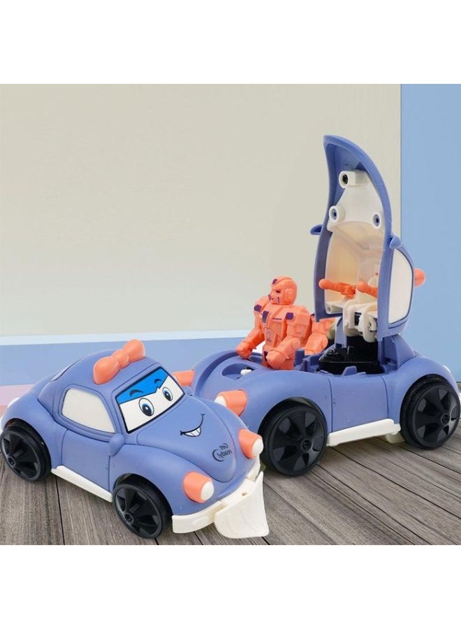 Unbreakable Cartoon Robot Car – Push & Pull Mini Transforming Racing Toy for Kids, Friction Powered, Educational Toy for Boys & Girls  - Image 5
