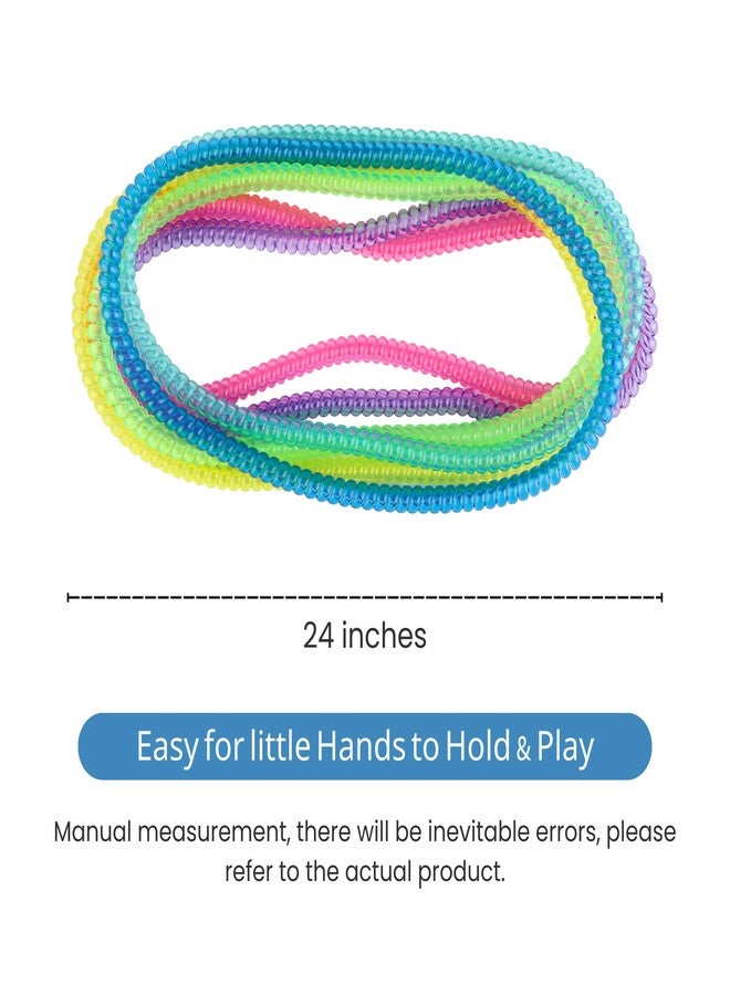 Sallurna Sensory Fidget Necklace for Boys and Girls, 6 Pack Stretch Coil Necklaces for Kids with Autism ADHD SPD, Oral Motor Aids Toys Reduce Fidgeting for Kids - Image 4