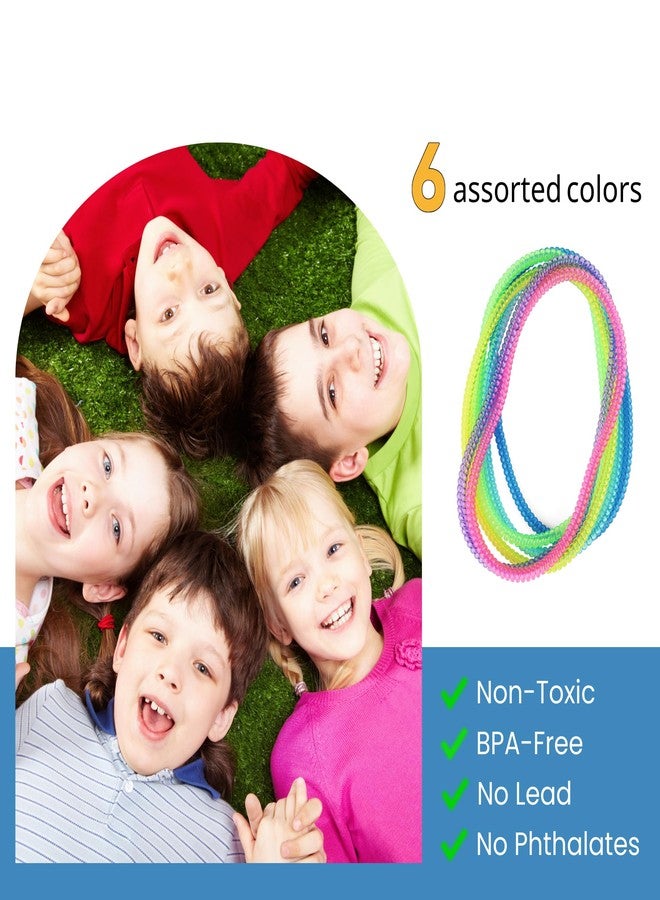 Sallurna Sensory Fidget Necklace for Boys and Girls, 6 Pack Stretch Coil Necklaces for Kids with Autism ADHD SPD, Oral Motor Aids Toys Reduce Fidgeting for Kids - Image 5