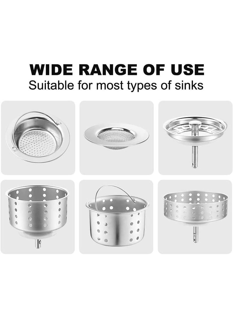 300 Pcs Disposable Kitchen Sink Strainer Mesh Bags – Anti-Clogging Food Catcher Net, Garbage Disposal Filter Bags, Prevents Drain Blockage, Easy to Use, Fits Most Sink Drain Baskets, Hygienic No-Hand Cleaning - Image 5