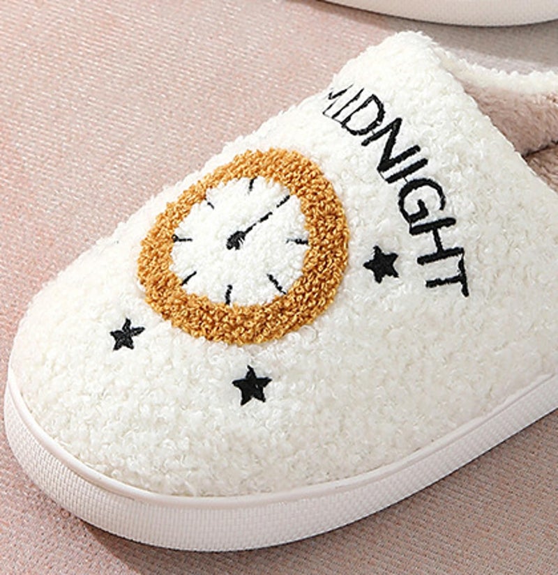 Tellrain Women Slippers Cute Pattern Big Heart Mushroom Warm Soft Bedroom Shoes Fuzzy Closed Toe Sandals Non Slip House Bedroom Slippers - Image 3