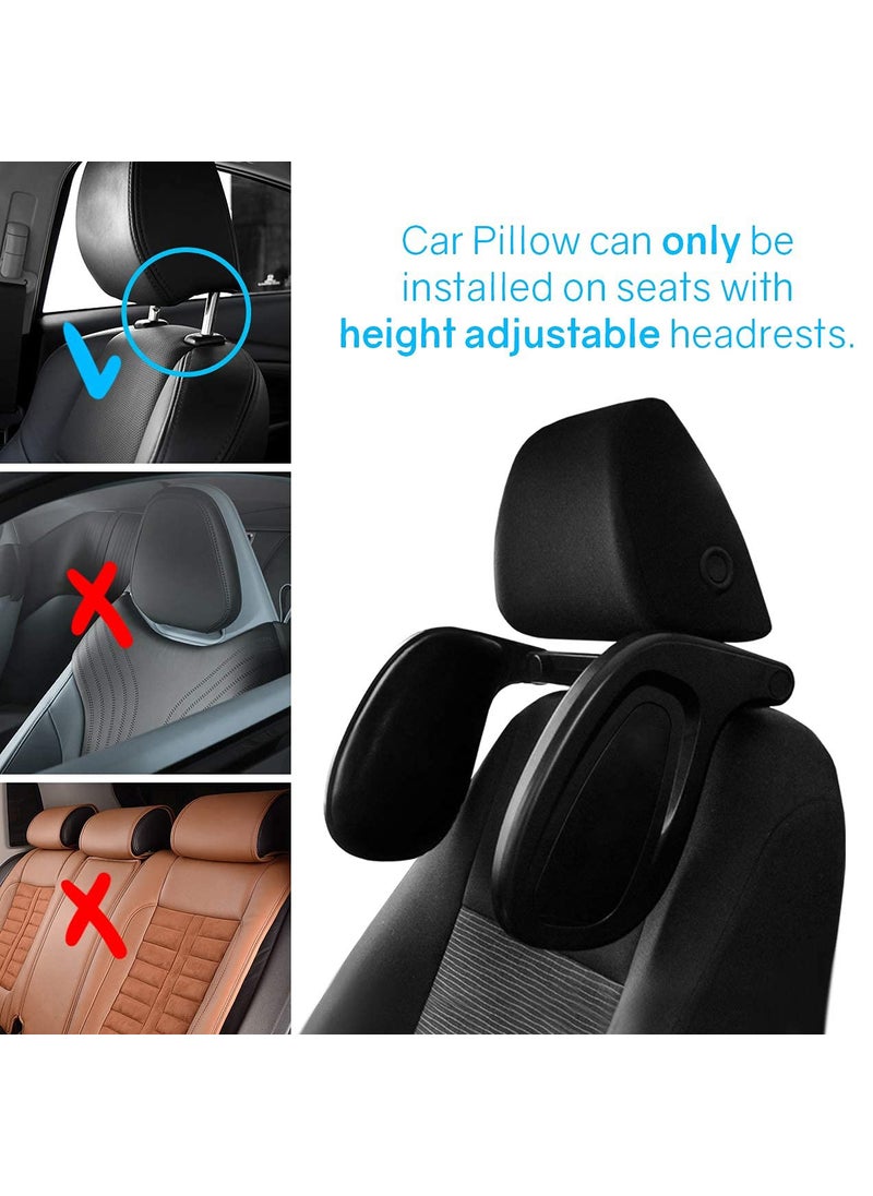 Ostin Ostin Adjustable Car Seat Pillows Head and Neck SupportTwo Side Adjustable Memory Foam UShaped Cars Seat Headrests for Most Car Seats  - Image 5