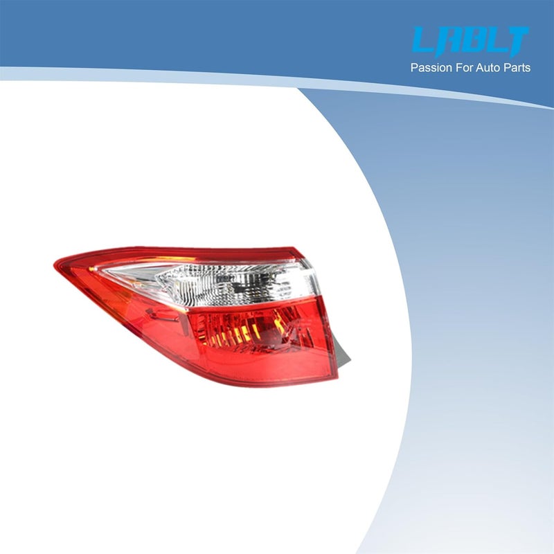 LABLT Red Clear Tail Light Signal Lamp Outer Driver Side Replacement for 2014-2016 Toyota Corolla - Image 2