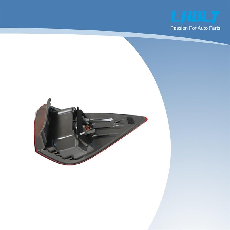 LABLT Red Clear Tail Light Signal Lamp Outer Driver Side Replacement for 2014-2016 Toyota Corolla - Image 3