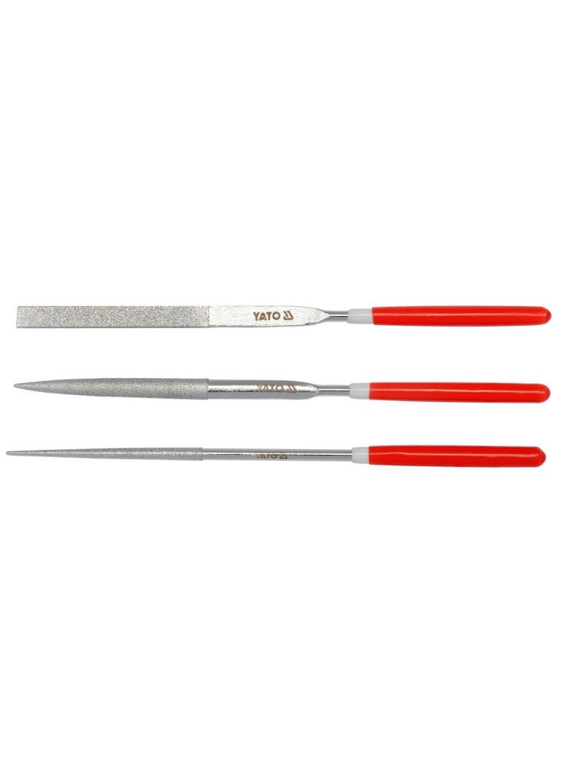 YATO 3Pcs Diamond Needle File Set 3X140X50mm YT-6143