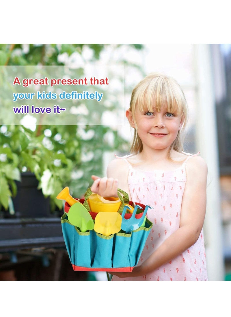 Arabest - Kids Gardening Tools - Toddler Garden Tools Set - Shovel, Rake, Trowel, Watering Can, Gardening Gloves - Garden Toys Gift for Preschool Boys & Girls (green) - Image 1
