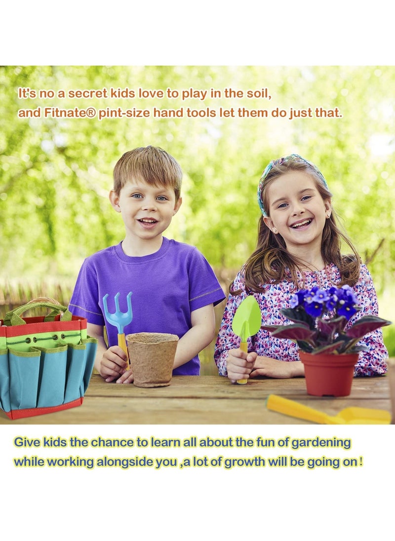 Arabest - Kids Gardening Tools - Toddler Garden Tools Set - Shovel, Rake, Trowel, Watering Can, Gardening Gloves - Garden Toys Gift for Preschool Boys & Girls (green) - Image 1