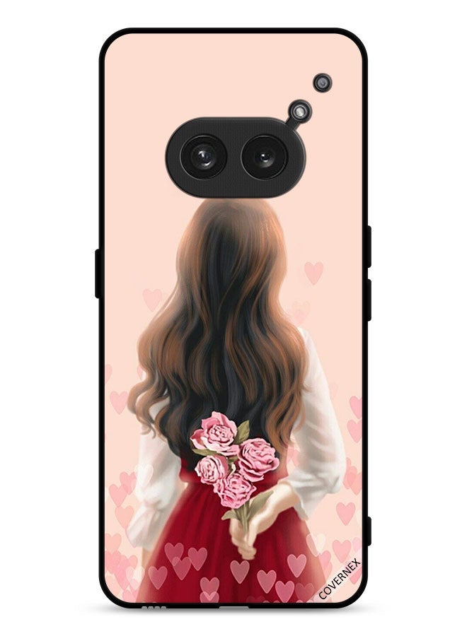 Covernex Nothing Phone (2a) Plus Protective Case Cover Girl Hiding Flowers - Image 1
