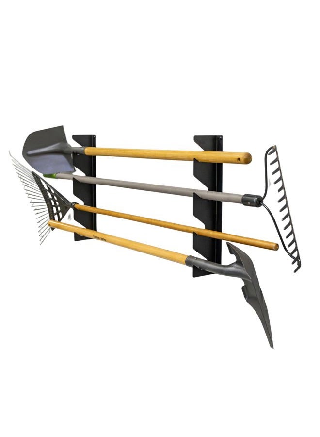 StoreYourBoard Horizontal Garden Tool Organizer, Garage Organization Rack for Shovels Rakes Brooms and Mops, Solid Steel Holds 100 lbs - Image 1