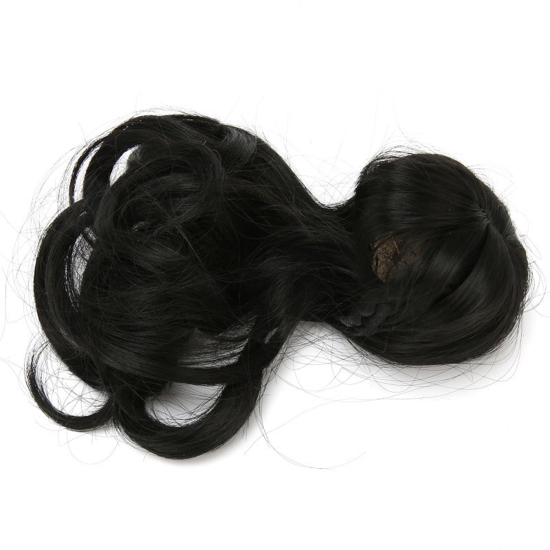 Doll Hair Wig 15.5-17Cm Black Big Wave Shape - Simulation Scalp High Temperature Synthetic Hair Wig for 1/6 Scale Dolls, Doll Enthusiasts - Image 4