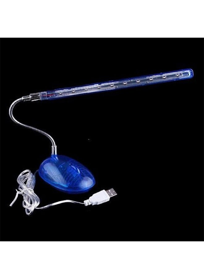 Mini LED Reading Lamp Night Light Book Lights Powered USB Flexible Eye Protection Bedroom Reading Night Lamp Emergency Lighting Decor Color Blue