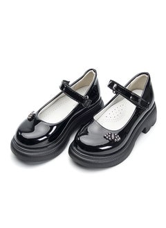 babyqlo Chic Black Patent Mary Jane  School Shoes with Embellished Details for Girls  - Image 1