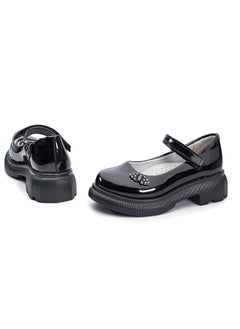babyqlo Chic Black Patent Mary Jane  School Shoes with Embellished Details for Girls  - Image 3