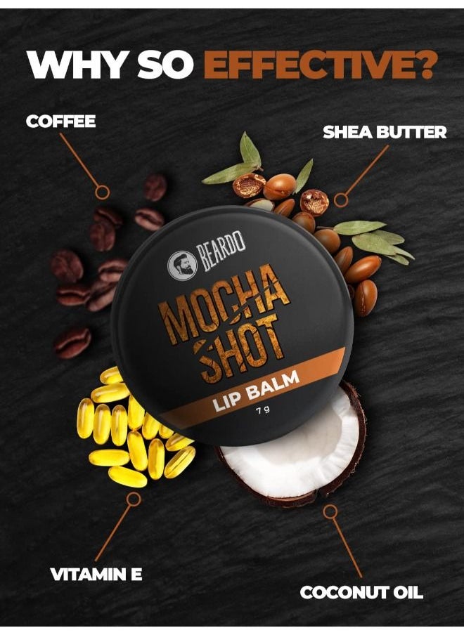Mocha Lip Balm - Non Tinted Lip Balm for Men - Lip Care for Dry, Chapped and Cracked Lips