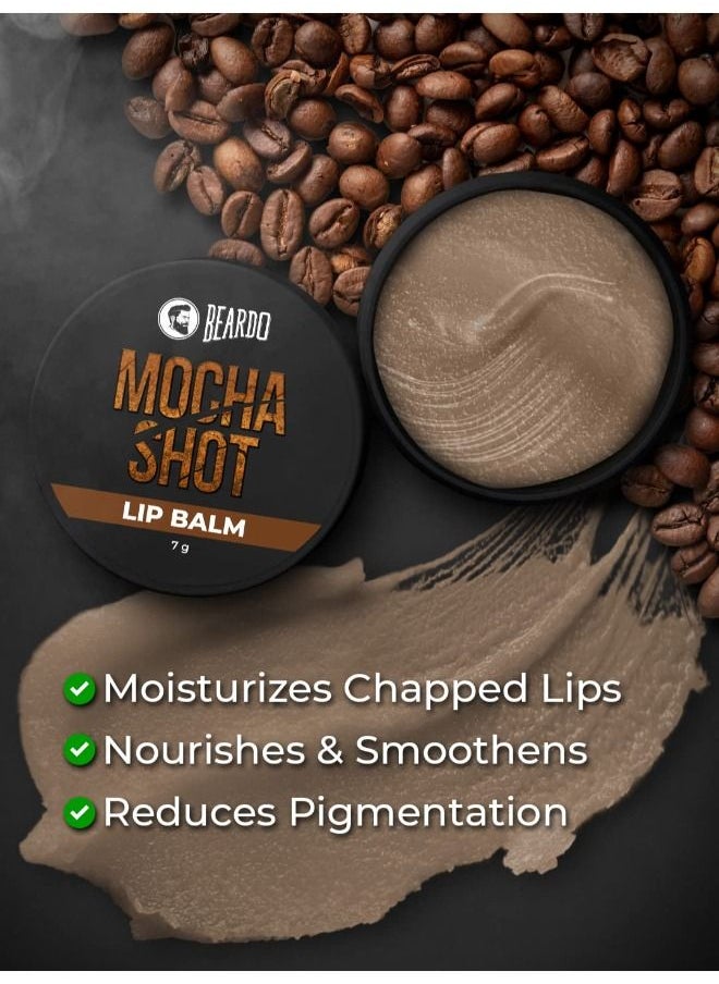 Mocha Lip Balm - Non Tinted Lip Balm for Men - Lip Care for Dry, Chapped and Cracked Lips