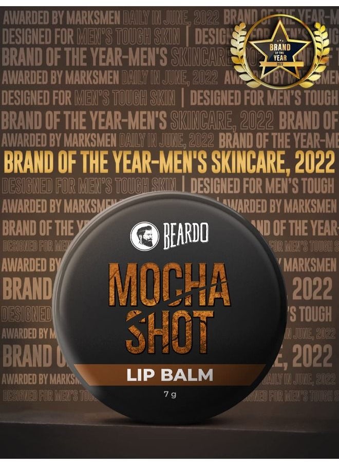 Mocha Lip Balm - Non Tinted Lip Balm for Men - Lip Care for Dry, Chapped and Cracked Lips