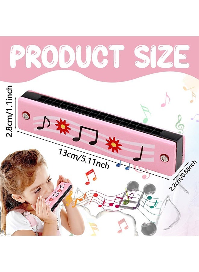 2Pcs Children's Harmonica, 16 hole double row lightweight cartoon harmonica, children's harmonica, adult beginner instrument toy - Image 2