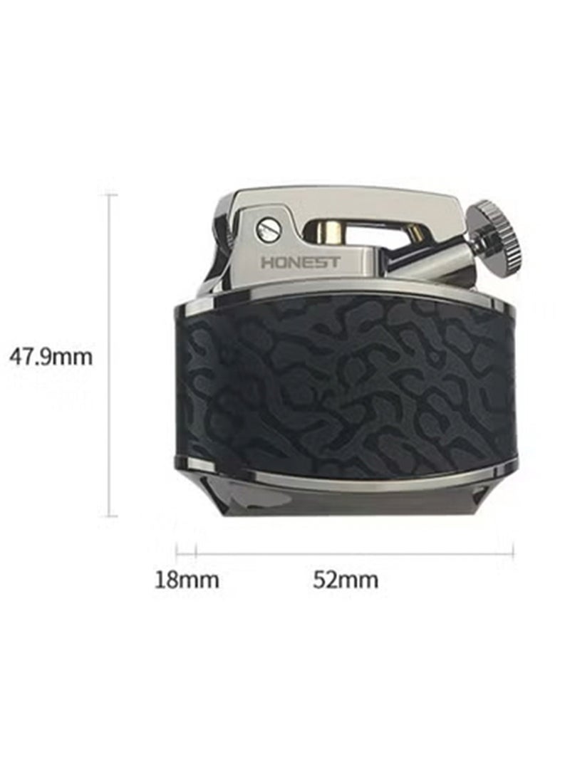 ولاعة كيروسين على الطراز العتيق مزودة بعجلة طحن من القشرة المعدنية ومشعل لهب مفتوح (بدون زيت أو غاز) - Image 2