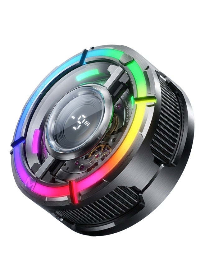 ميمو مبرد الهاتف المحمول CX15 RGB مزود بمروحة تبريد شبه موصلة، ونظام تحكم ذكي بدرجة حرارة الهاتف، وشاشة عرض رقمية، ومشبك مغناطيسي، وكابل سريع من النوع C، لتبديد حرارة سريع لأجهزة أندرويد وآيفون المخصصة للألعاب والبث المباشر والأجهزة المحمولة. - Image 3