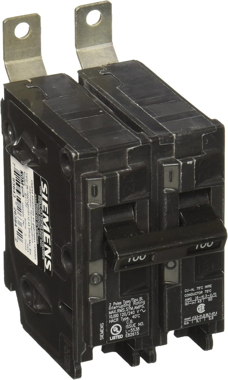 SIEMENS B2100 100Amp Double Pole 120240Volt 10KAIC Bolt in Breaker - Image 1
