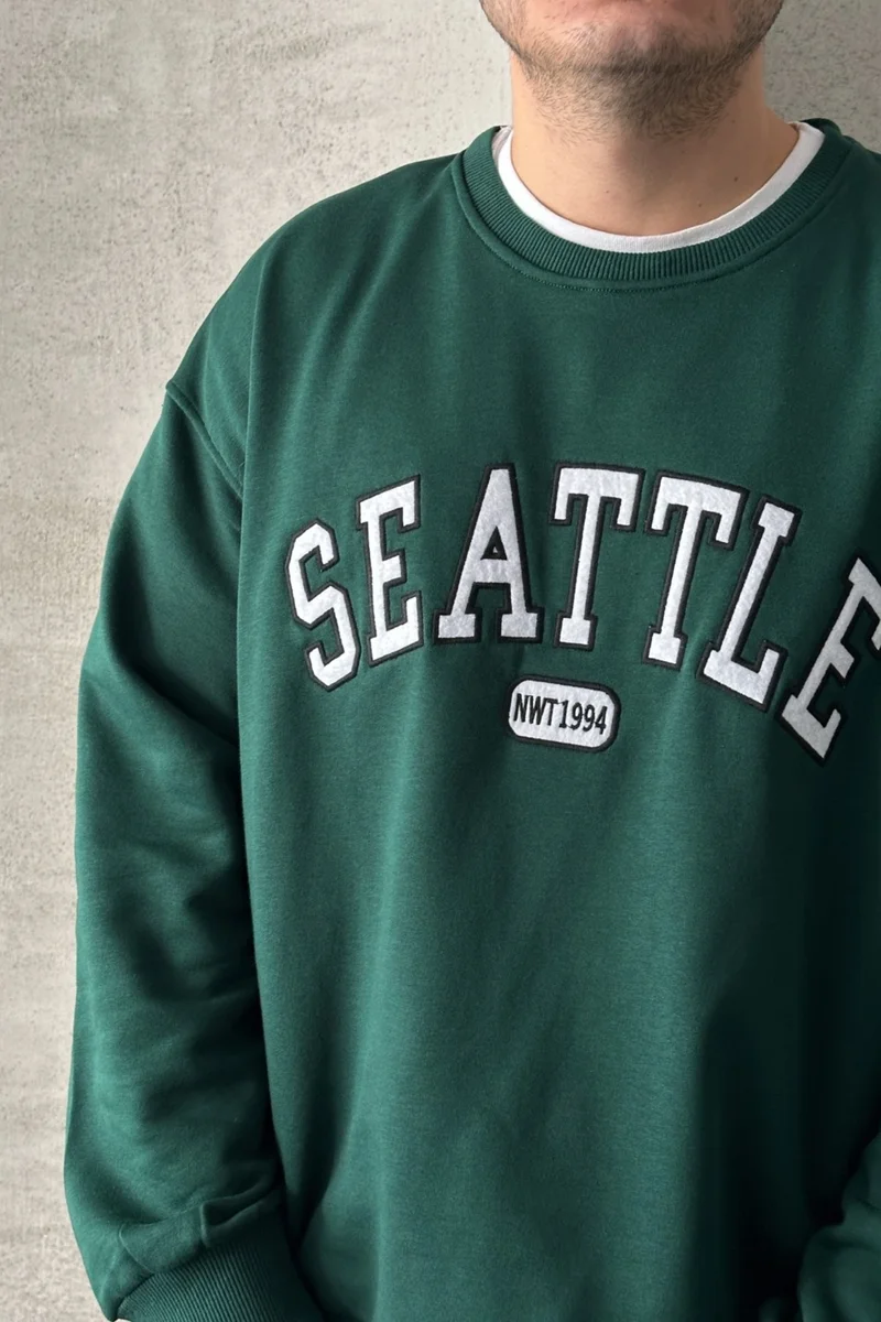 HYMAN Men's Seattle Printed Oversize Sweatshirt