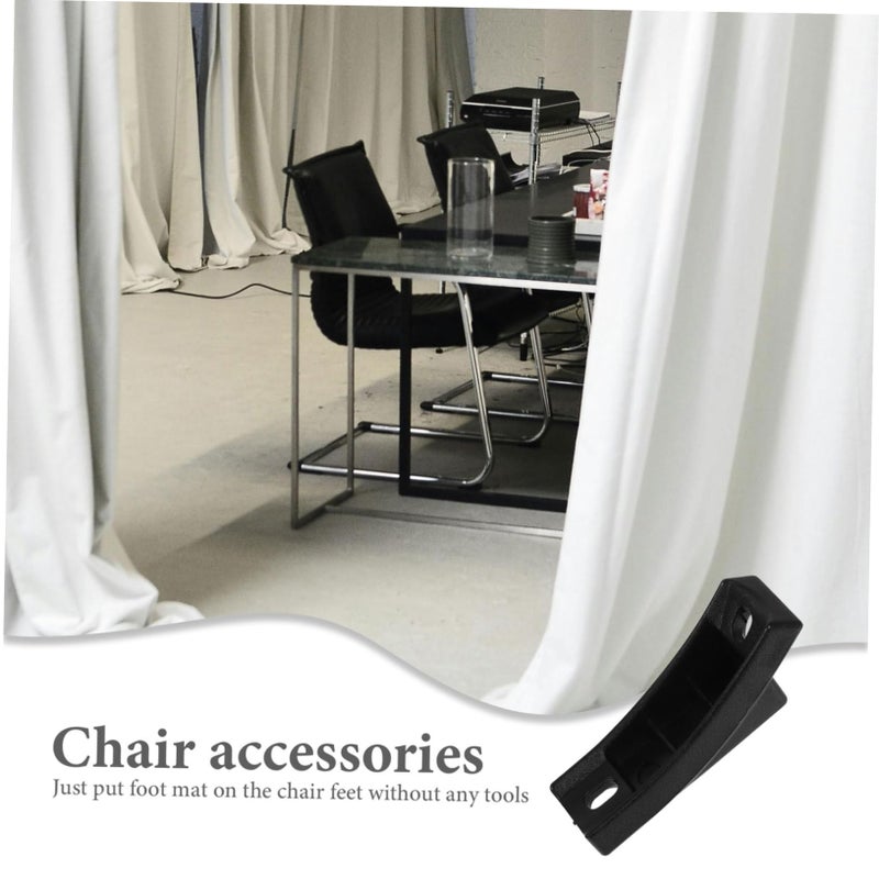 20 Pcs Black Plastic Chair Leg Caps Floor Protectors Reduce Scratches Noise - Image 3