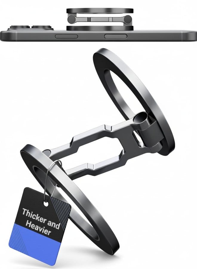 BLAUBECK Thick Desk Stand & Dual Magnetic Phone Holder for MagSafe and Android. Magnetic Stand Scroller for iPhone. Dual Magnet Mount for Gym, Office, and Home Use - Not for Pocket - Image 1