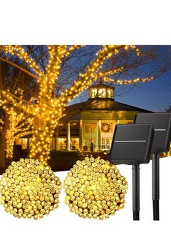 Solar String Lights, 12M100LED Waterproof Solar Led String Lights for Outdoor, Patio, Canopy, Landscape, Fairy Garden, Wedding, Holiday Party, 2 pack