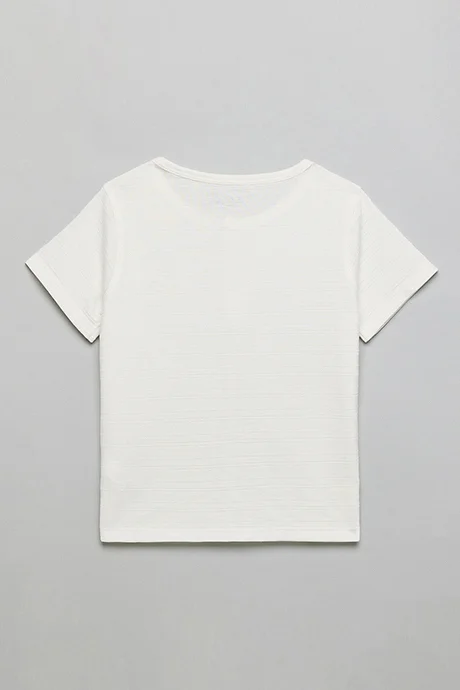 R&B Solid T-shirt with Henley Neck and Short Sleeves
