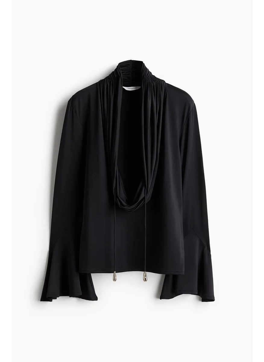 H&M Cowl-Neck Jersey Top