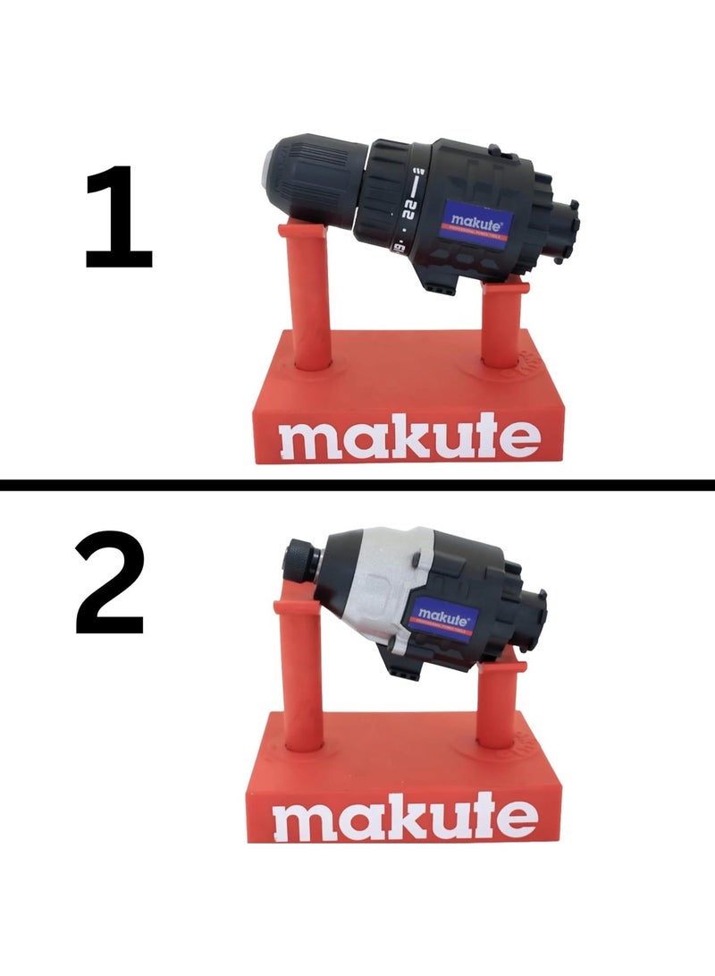 makute 20V 12-in-1 Cordless Power Tool Set with 2×4.0Ah Lithium Batteries & Charger, Drill, Saw, Sander, Shears, Trimmer & Shovel, Carry Bag, P12-DC01-2B - Image 3