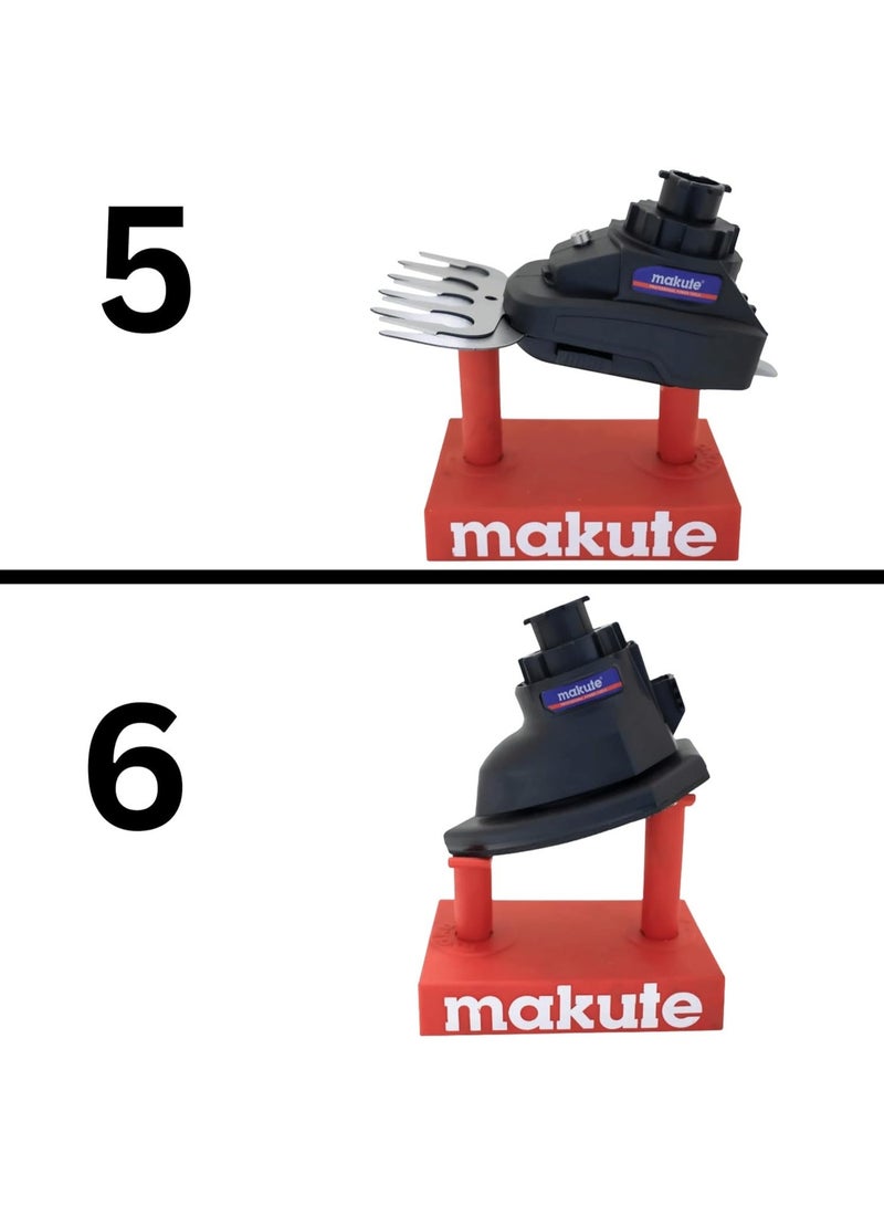 makute 20V 12-in-1 Cordless Power Tool Set with 2×4.0Ah Lithium Batteries & Charger, Drill, Saw, Sander, Shears, Trimmer & Shovel, Carry Bag, P12-DC01-2B - Image 5
