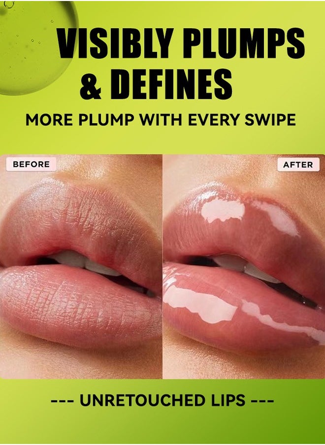 EELHOE Available In 4 Shades - Fat Oil Lip Glossy Care Kit, Moisturizing Hydrating Lip Set, Lip Oil, Plumping Lipstick Liquid, Non-Sticky Lip Makeup Gift for Women & Girls（#A）  - Image 5