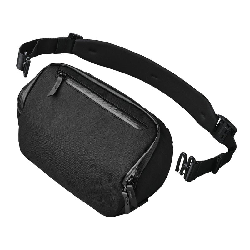 ALPAKA Vertex Pouch - All-in-One Sling Bag, EDC Pouch, and Desk Caddy - Fits an iPad Mini, Headphones, and More - Weatherproof Black X-Pac RX36 Fabric - Image 1