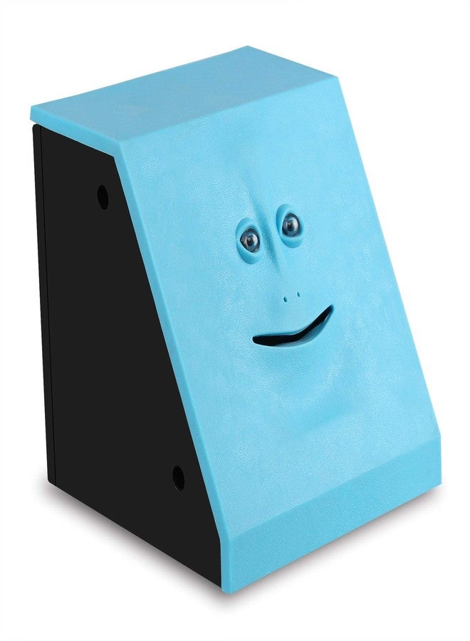 Youngine Novelty Face Bank Coin Eating Savings Bank Money Saving Collection Piggy Bank (Blue) - Image 3