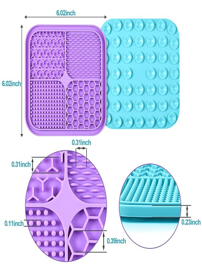 LUKITO 2PCS Licking Mat for Dogs with Suction Cups, Premium Lick Pad for Anxiety Relief, Slow Feeder Dog Bowls, Perfect for Bathing, Grooming and Training - Image 3