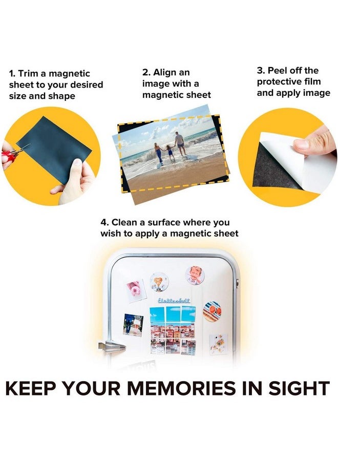 X-bet MAGNET Magnetic Sheets with Adhesive Backing - 10 PCs Each 10 cm x 15 cm (4" x 6") - Flexible Magnetic Paper for Craft and DIY - Peel and Stick Magnet Sheets for Picture and Photo Magnets  - Image 3