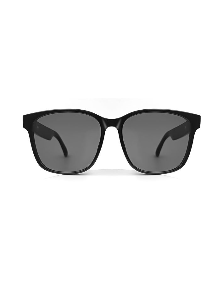 General Classic Smart Sunglasses Bluetooth Headphones Sunglasses Bilateral Stereo Sound Hands-Free Calling Music Audio Mic Sunglasses High-Efficiency Sunscreen, UV400 Protection Grey Lens  - Image 2