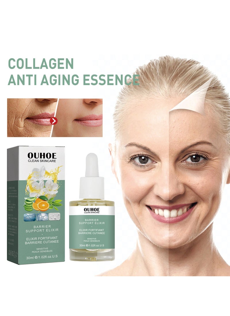 OUHOE - Collagen Anti Aging Essence Fades Fine Lines Around the Eyes and Tightens Skin Pores Hydrating and Moisturizing - Image 1