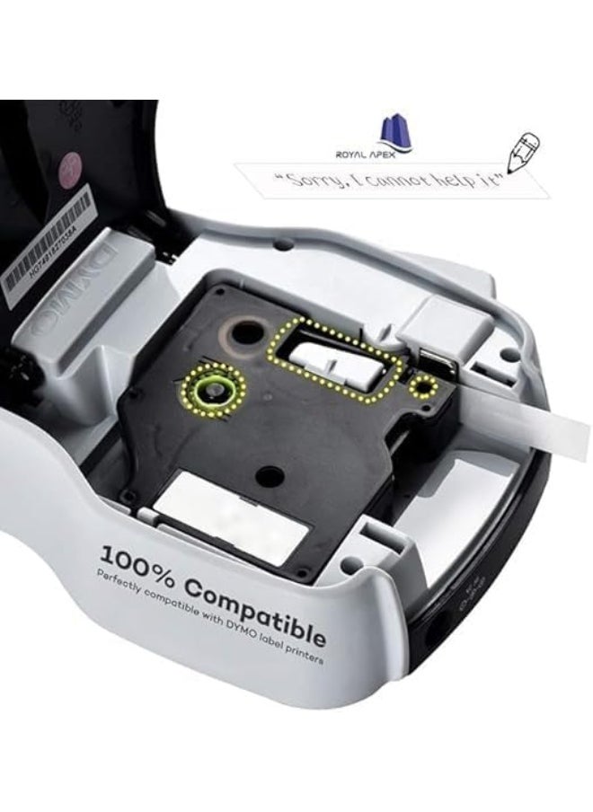 melfi Melfi Dymo D1 Compatible Labeling Tape 45013  12Mm X 7M Refills For Labelmanager And Labelwriter Models  - Image 3
