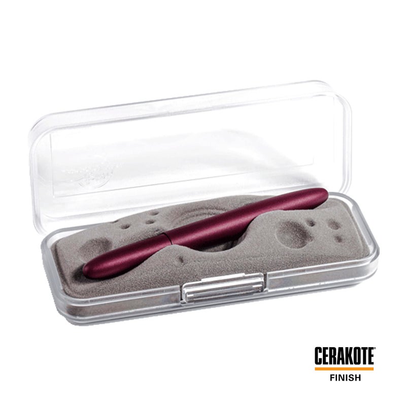 Fisher Space Pen Cerakote 400 Series Bullet Pen– Pressurized Ballpoint Pen + Cerakote Polymer-Coating Offers Durability, Hardness & Scratch-, Corrosion-, Heat- & Chemical-Resistance - Black Cherry - Image 2
