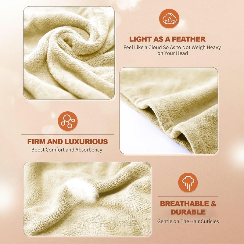 Status Contract Head Microfiber Towel  Standard Size Quick Dry Super Absorbent  Soft  Luxury Spa With Hook Lightweight Travel Yellow  Set of 2 - Image 3