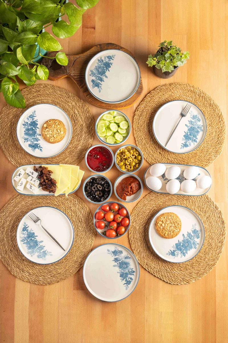 FH finehome Sprig 14 Piece Breakfast Set for 6 People