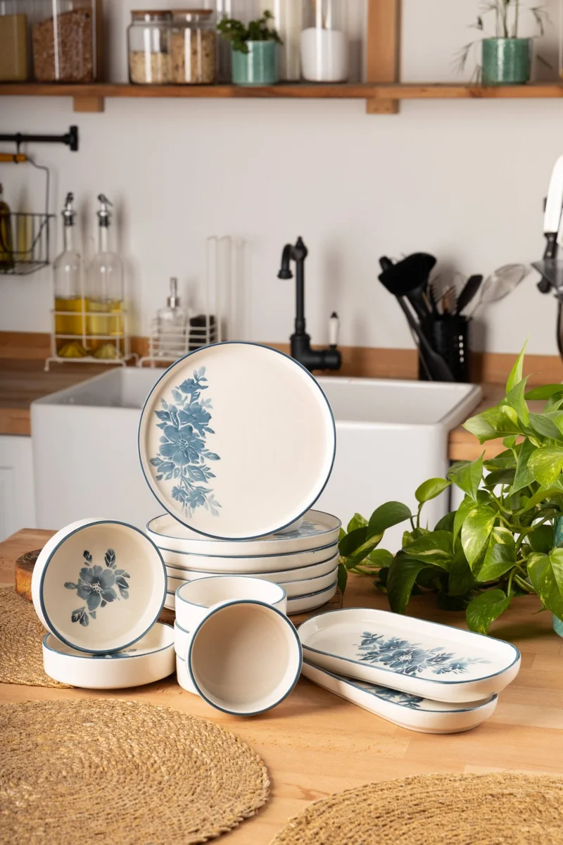 FH finehome Sprig 14 Piece Breakfast Set for 6 People