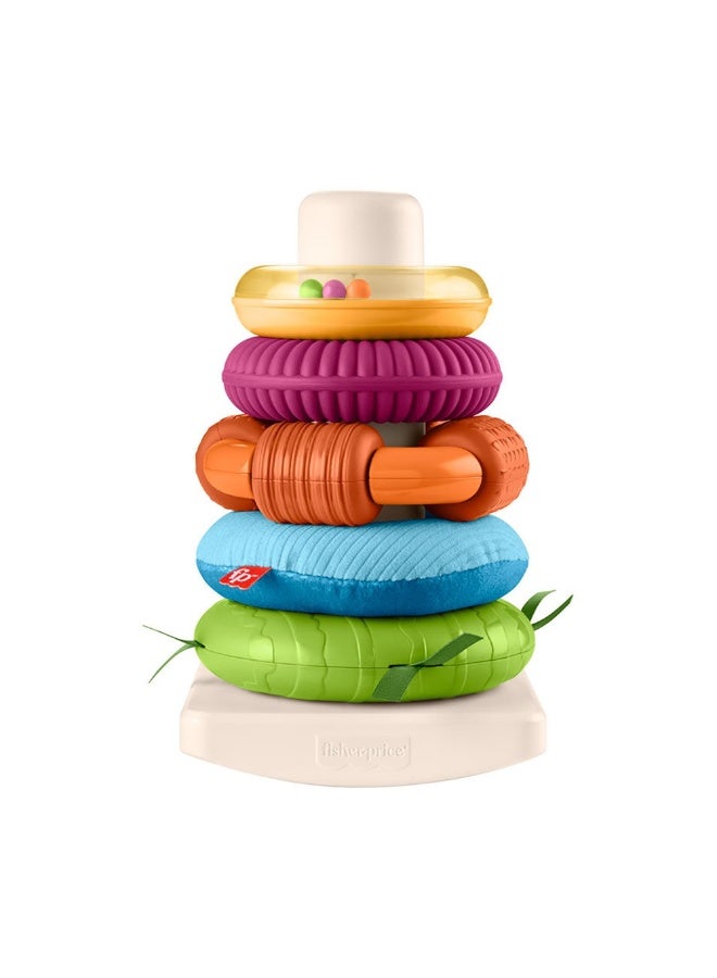 Fisher-Price لعبة stacking Roly-Poly Rock-A-Stack الحسية - Image 3