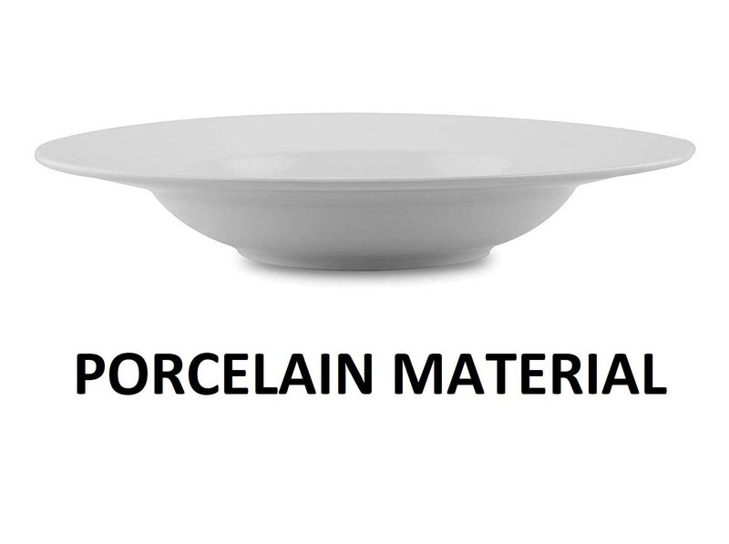 Saaikee Pasta Plate | Soup Plate | Opalware Pasta Plate | Maggie Plate | Salad Plate Tableware (22 cm, 2 Plates) White Opalware Tempered - Image 5