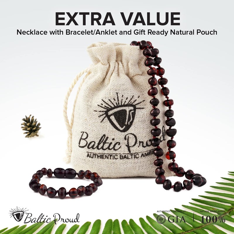 Baltic Proud طقم هدايا قلادة وسوار العنبر من بالتك براود (للجنسين، كرز) - Image 5